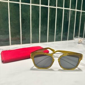 Bimba Y Lola Oversized Citrine Sunglasses